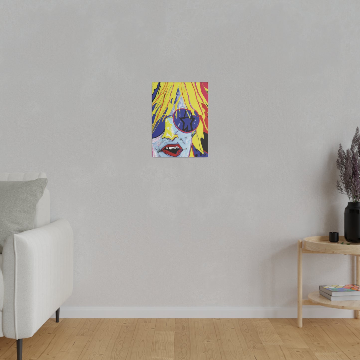 8742G - Rockstar Painting Print | Face | Abstract | Poster | Home Decor | Wall Art | Music Art | Canvas