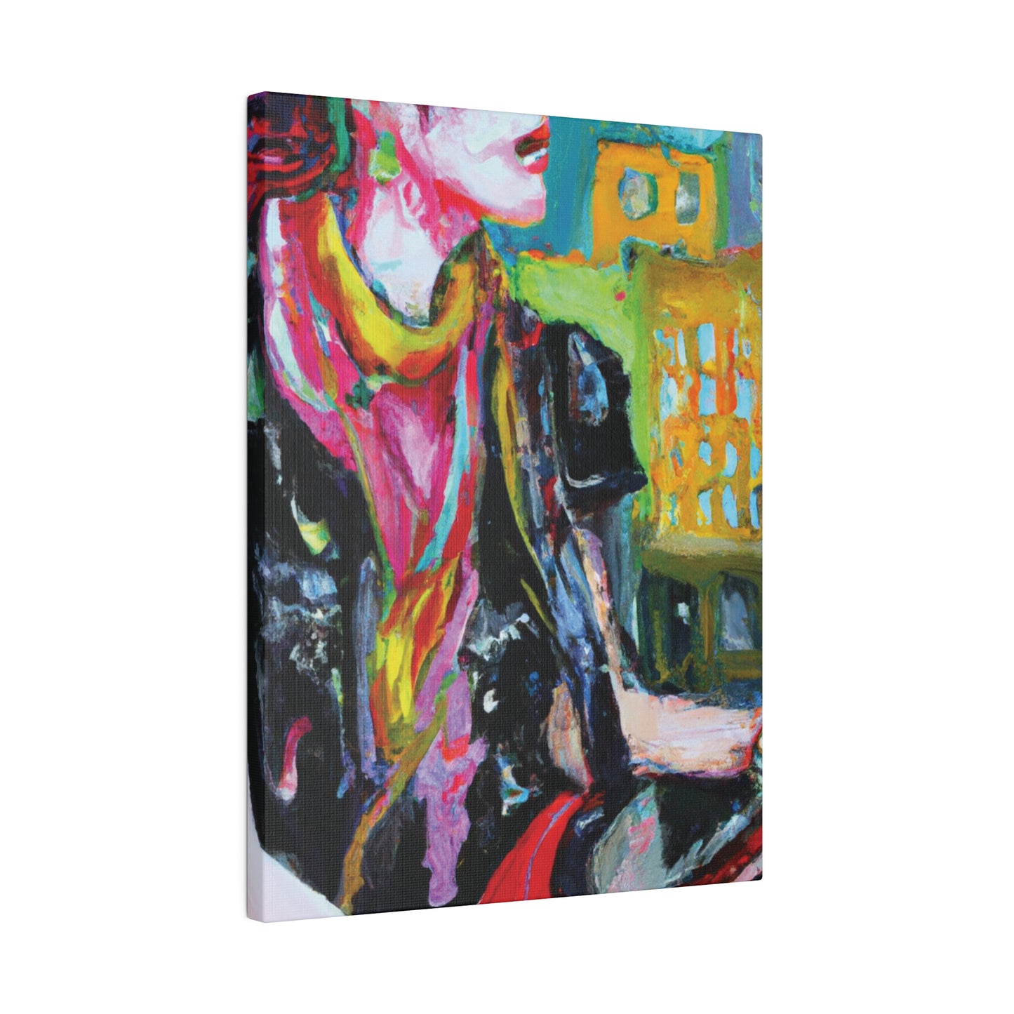 9896T - Rockstar Oil Painting Style Print | Poster | Home Decor | Wall Art | Music Art | Canvas