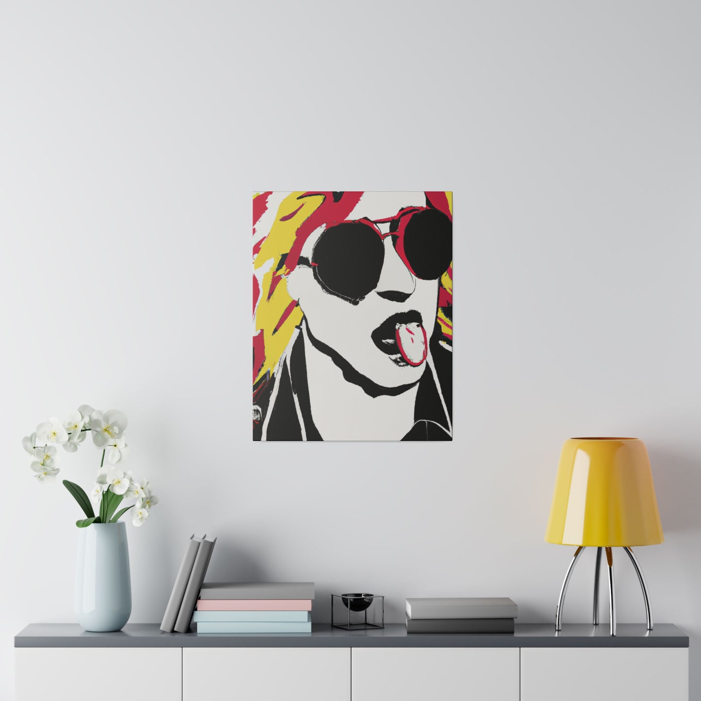 4851A - Rockstar Painting Print | Face | Abstract | Poster | Home Decor | Wall Art | Music Art | Canvas