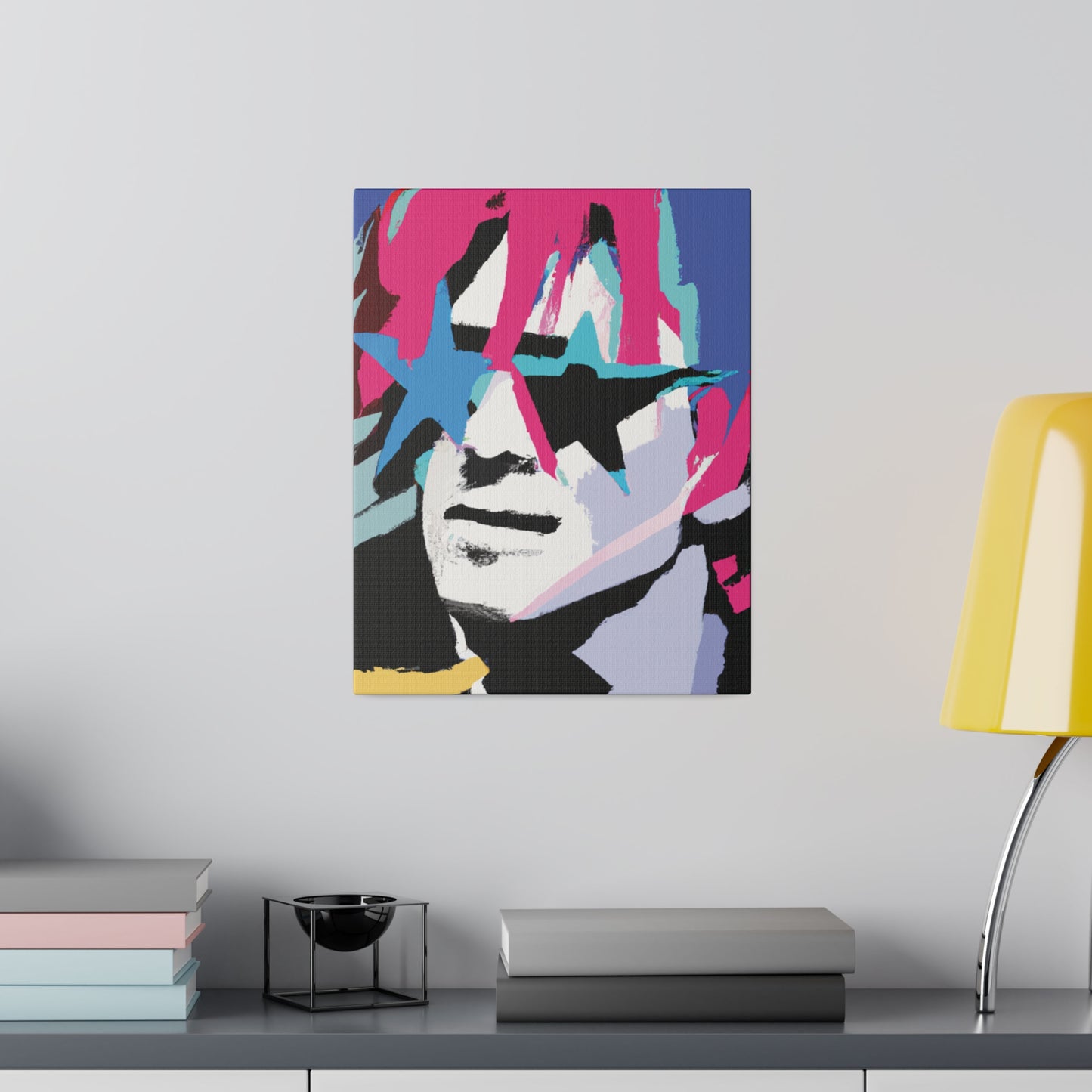 9345V - Rockstar Painting Print | Face | Abstract | Poster | Home Decor | Wall Art | Music Art | Canvas