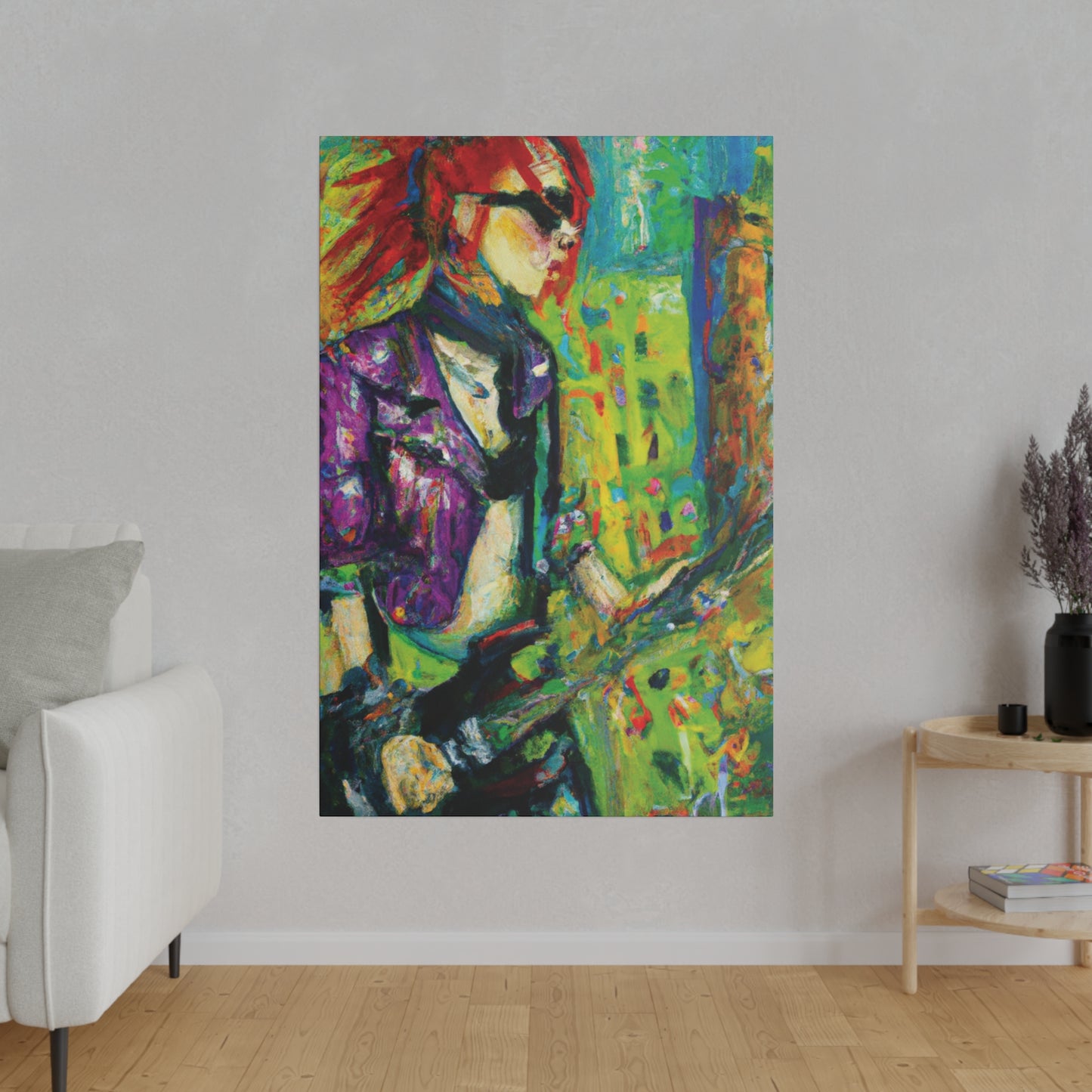 6657U - Rockstar Oil Painting Style Print | Poster | Home Decor | Wall Art | Music Art | Canvas