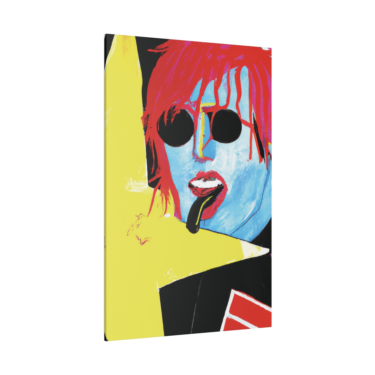 6227H - Rockstar Painting Print | Face | Abstract | Poster | Home Decor | Wall Art | Music Art | Canvas