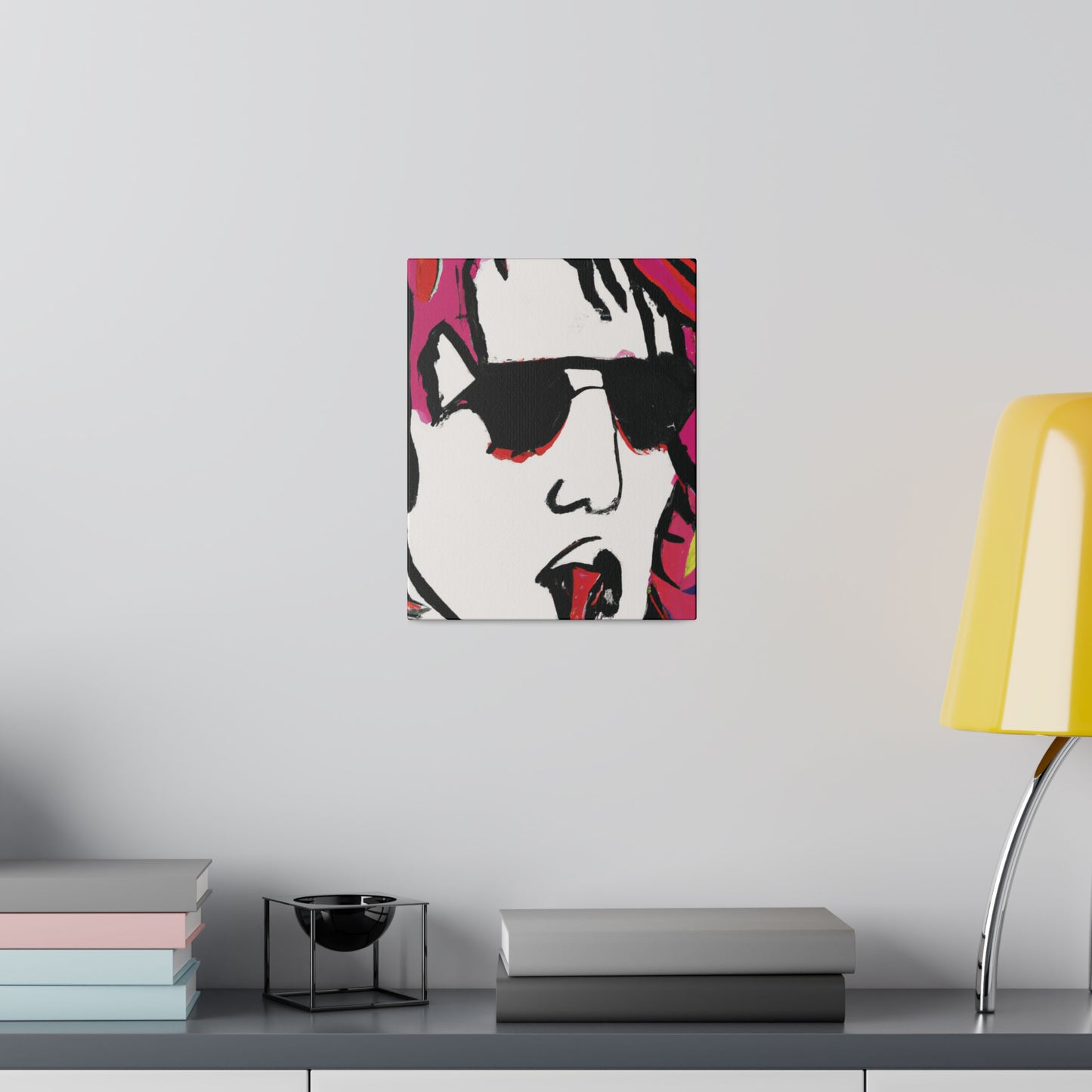 5233X - Rockstar Painting Print | Face | Abstract | Poster | Home Decor | Wall Art | Music Art | Canvas