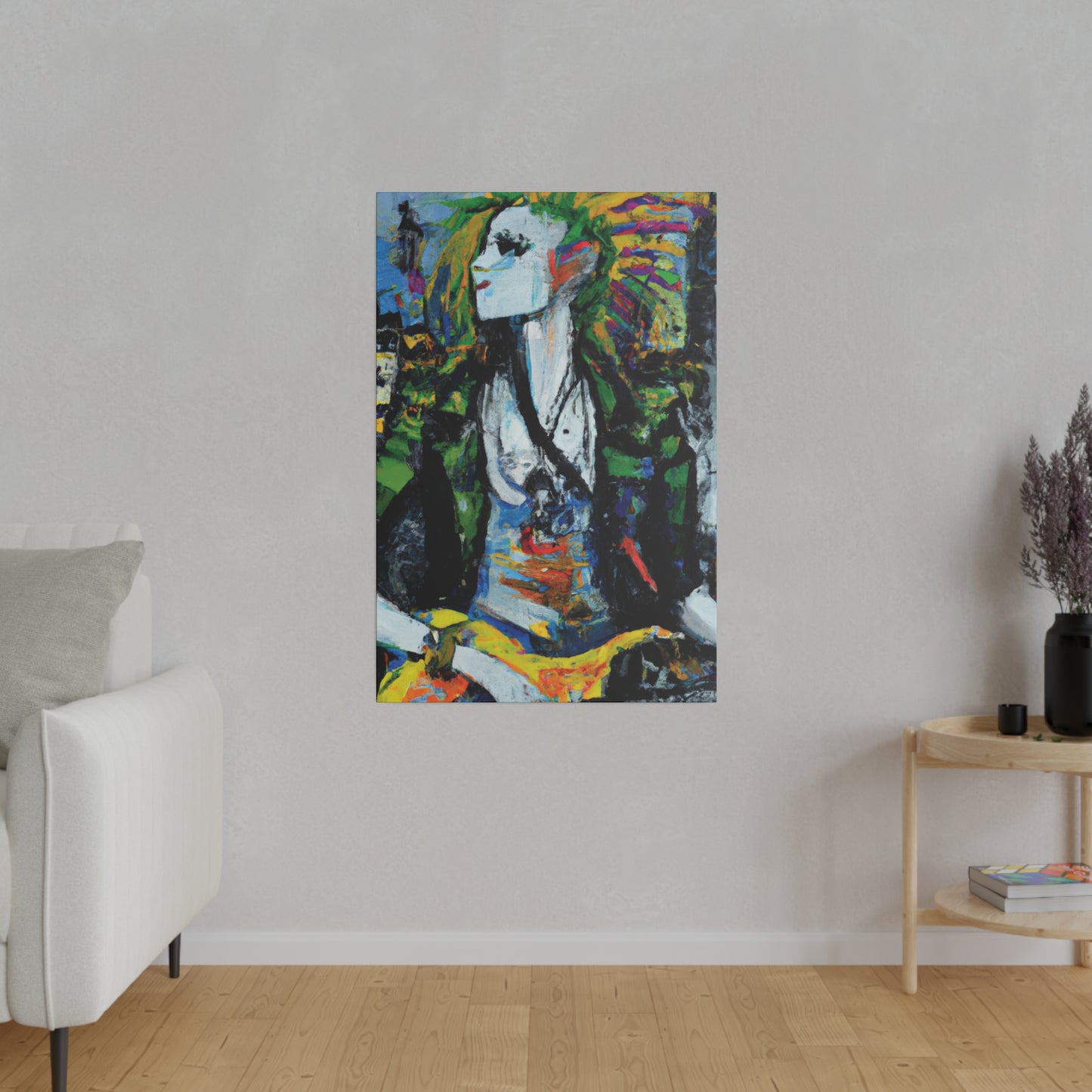 2708A - Rockstar Oil Painting Style Print | Poster | Home Decor | Wall Art | Music Art | Canvas