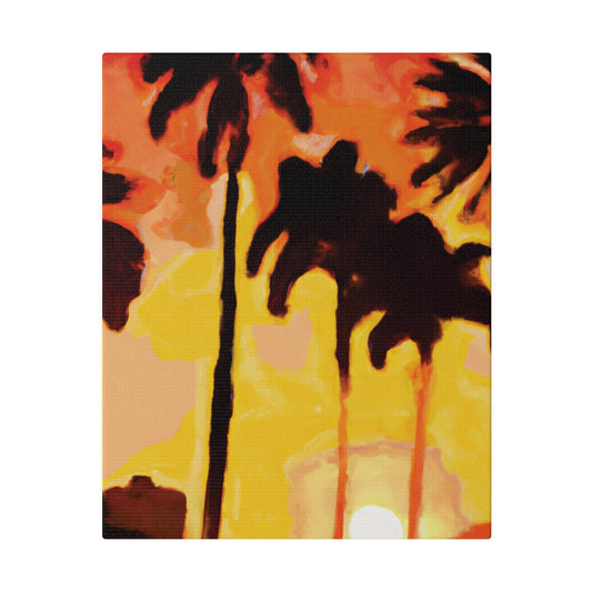 3259B - Miami Beach Sunset Painting Print | Miami | Beach | Sunset | Poster | Home Decor | Wall Art | Canvas