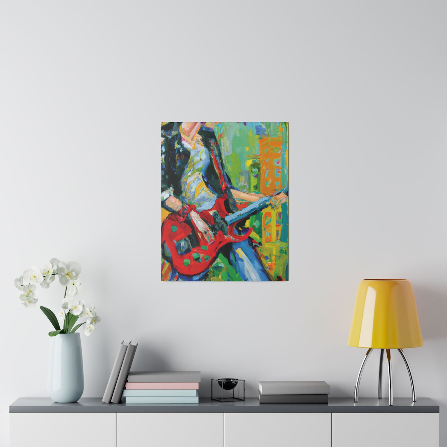 7369K - Rockstar Oil Painting Style Print | Poster | Home Decor | Wall Art | Music Art | Canvas