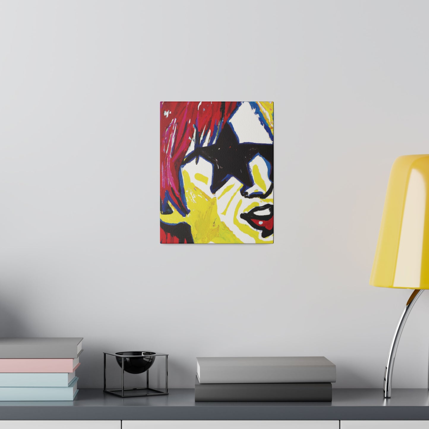 7485G - Rockstar Painting Print | Face | Abstract | Poster | Home Decor | Wall Art | Music Art | Canvas