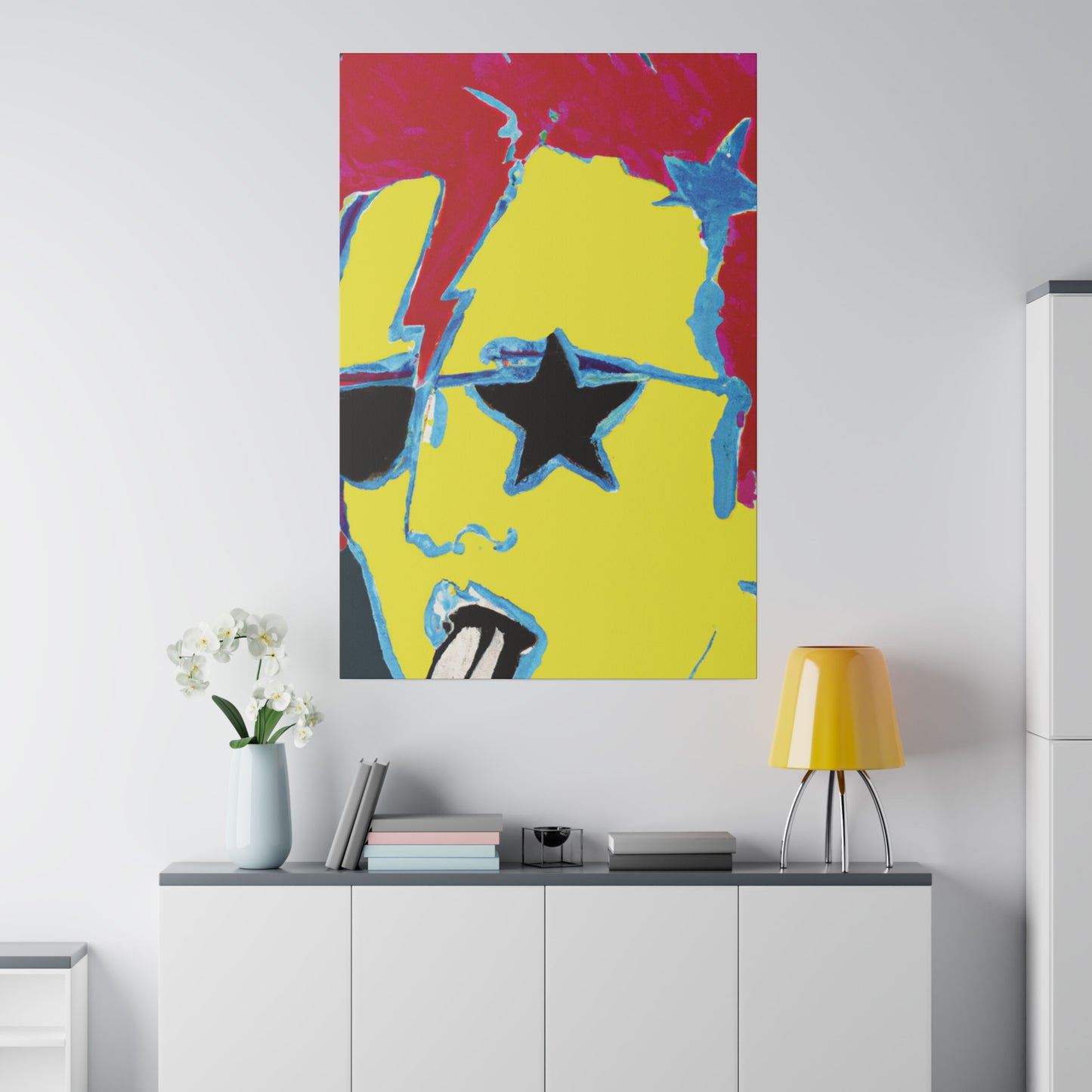 1454X - Rockstar Painting Print | Face | Abstract | Poster | Home Decor | Wall Art | Music Art | Canvas