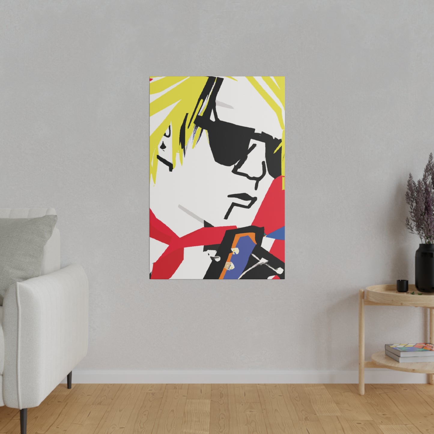 4182X - Rockstar Painting Print | Face | Abstract | Poster | Home Decor | Wall Art | Music Art | Canvas