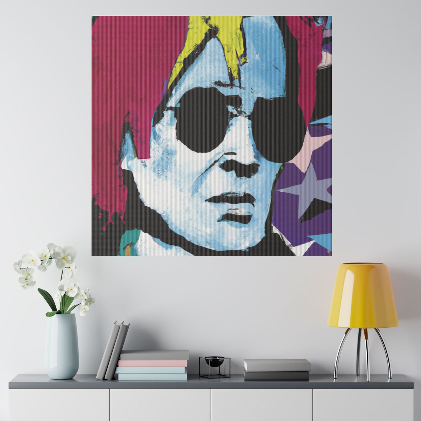 7157H - Rockstar Painting Print | Face | Abstract | Poster | Home Decor | Wall Art | Music Art | Canvas