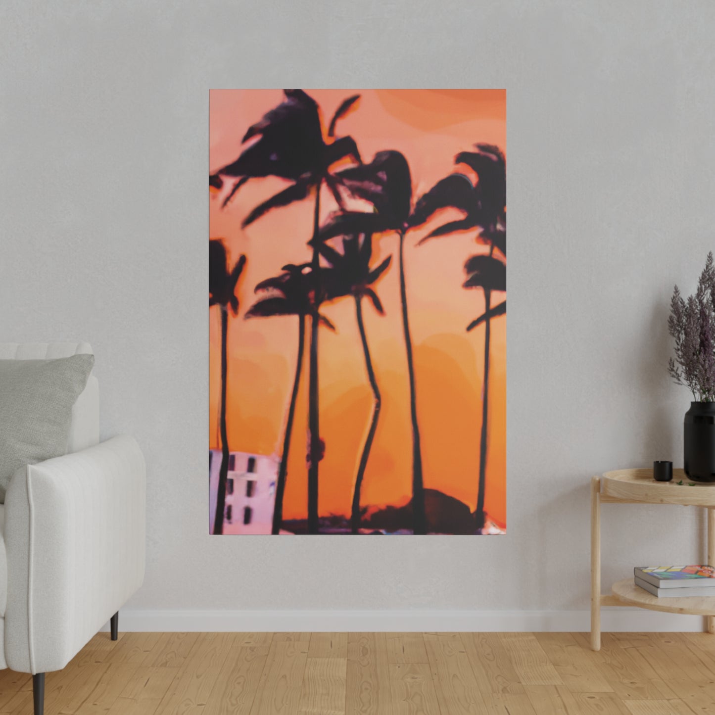 9837K - Miami Beach Sunset Painting Print | Miami | Beach | Sunset | Poster | Home Decor | Wall Art | Canvas