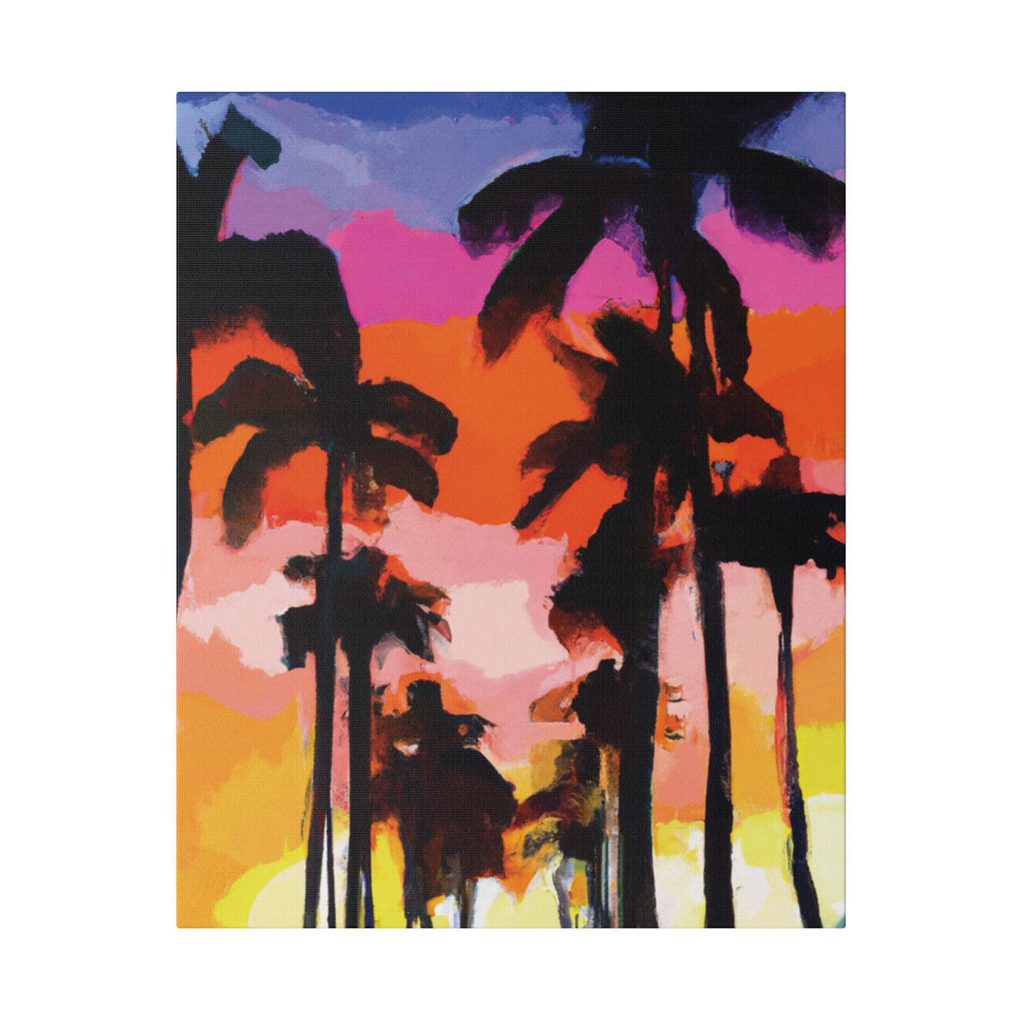 5857E - Miami Beach Sunset Painting Print | Miami | Beach | Sunset | Poster | Home Decor | Wall Art | Canvas