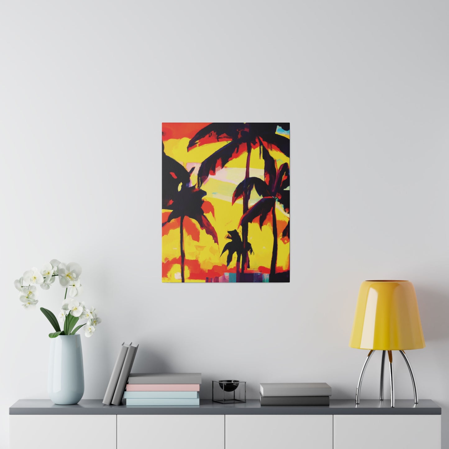 7643G - Miami Beach Sunset Painting Print | Miami | Beach | Sunset | Poster | Home Decor | Wall Art | Canvas