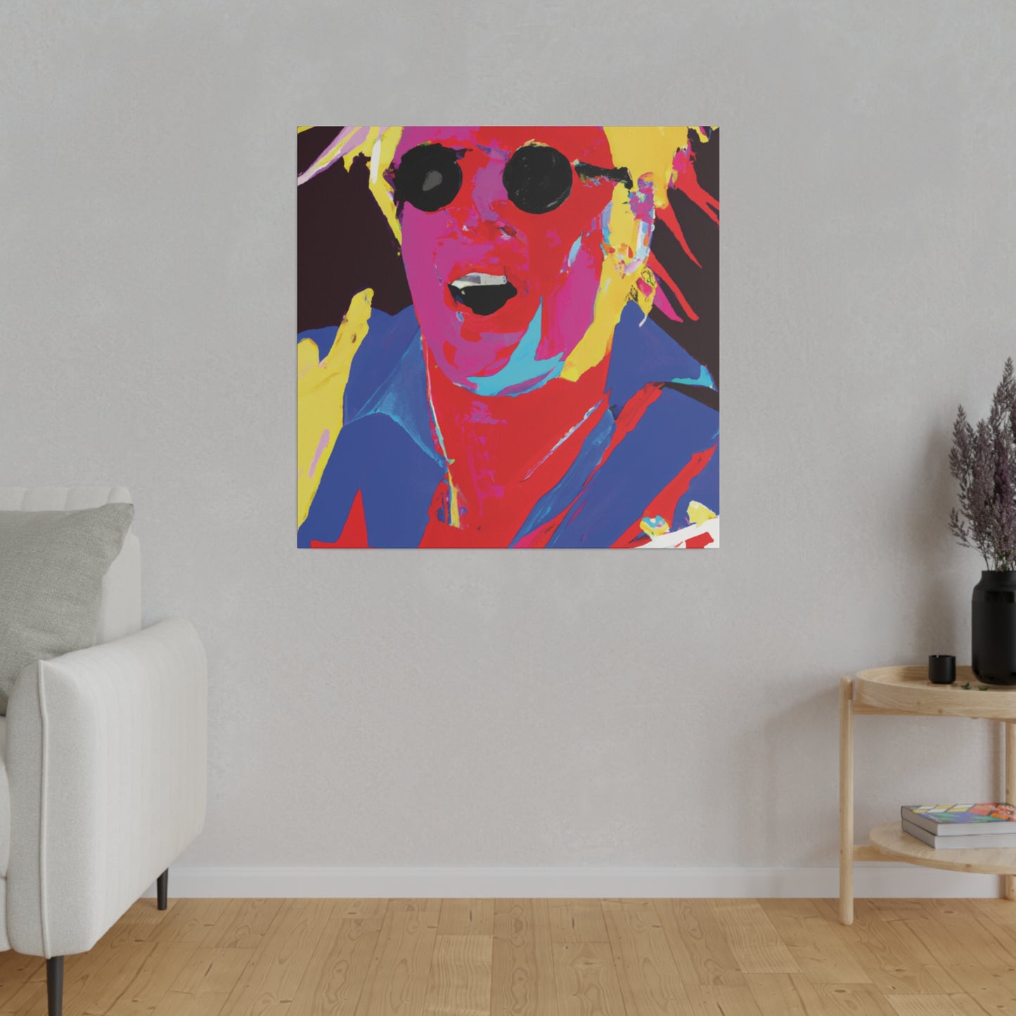 1327M - Rockstar Painting Print | Face | Abstract | Poster | Home Decor | Wall Art | Music Art | Canvas