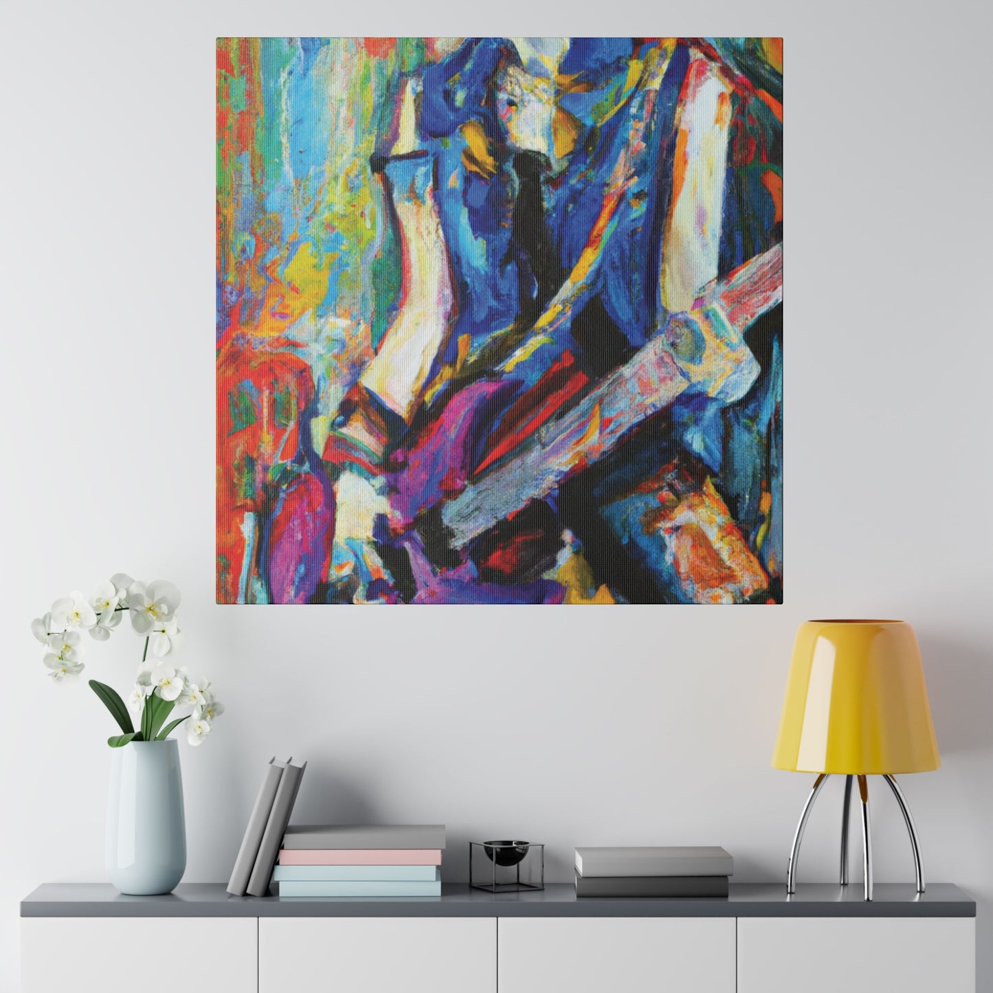 3886Z - Rockstar Oil Painting Style Print | Poster | Home Decor | Wall Art | Music Art | Canvas