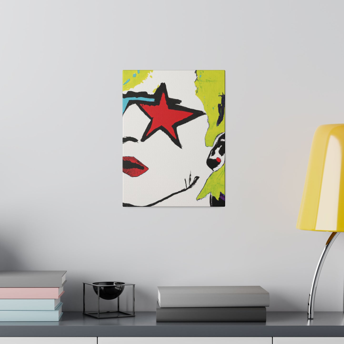 6352S - Rockstar Painting Print | Face | Abstract | Poster | Home Decor | Wall Art | Music Art | Canvas