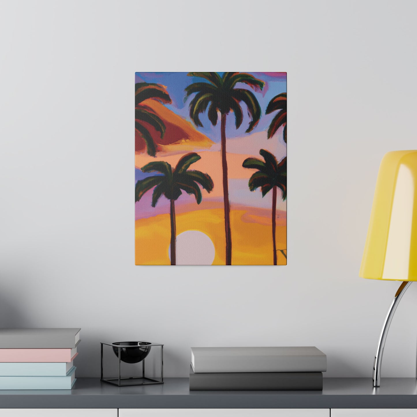 3282K - Miami Beach Sunset Painting Print | Miami | Beach | Sunset | Poster | Home Decor | Wall Art | Canvas