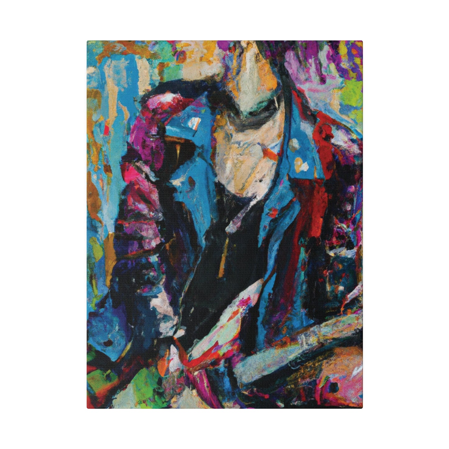 9653F - Rockstar Oil Painting Style Print | Poster | Home Decor | Wall Art | Music Art | Canvas