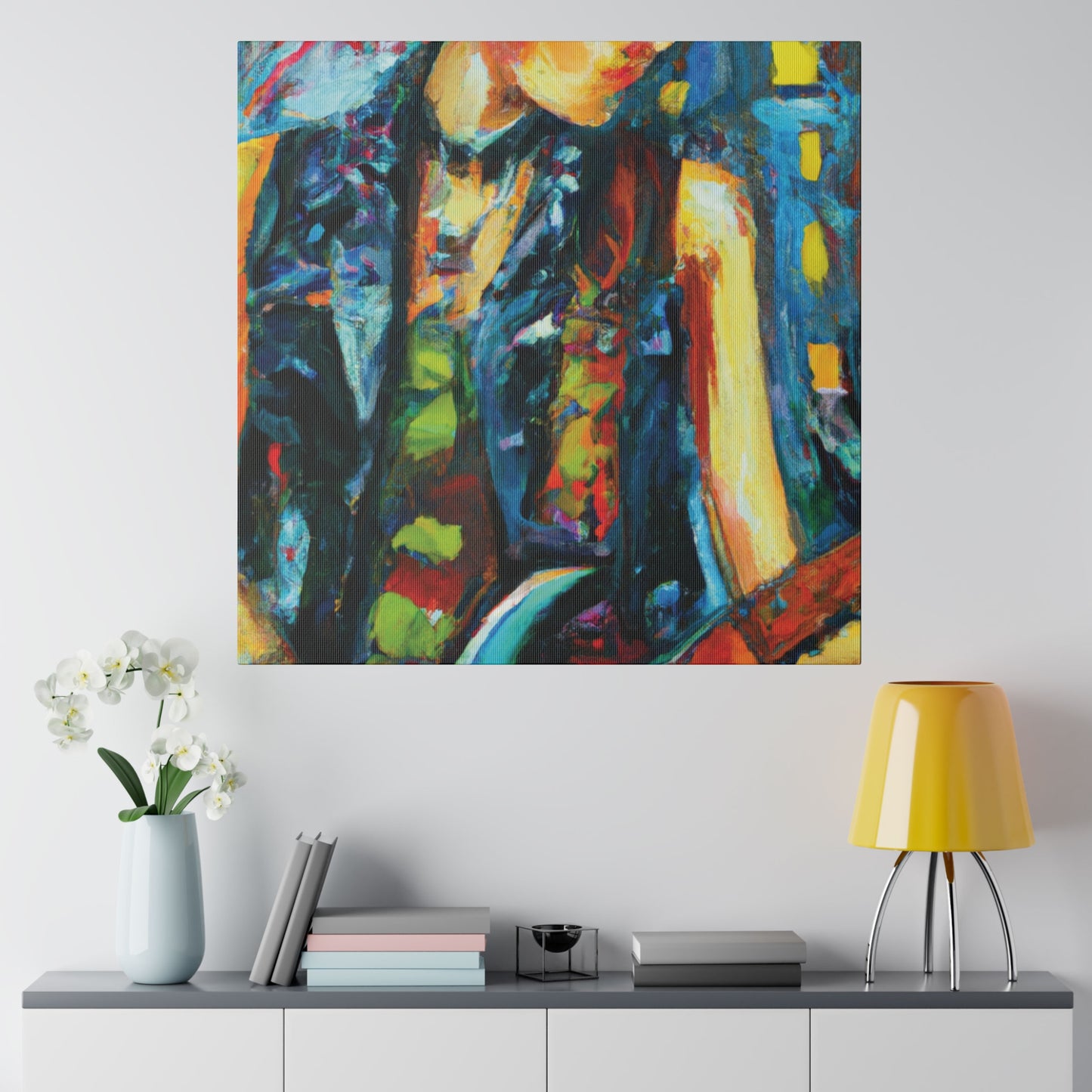 8541R - Rockstar Oil Painting Style Print | Poster | Home Decor | Wall Art | Music Art | Canvas