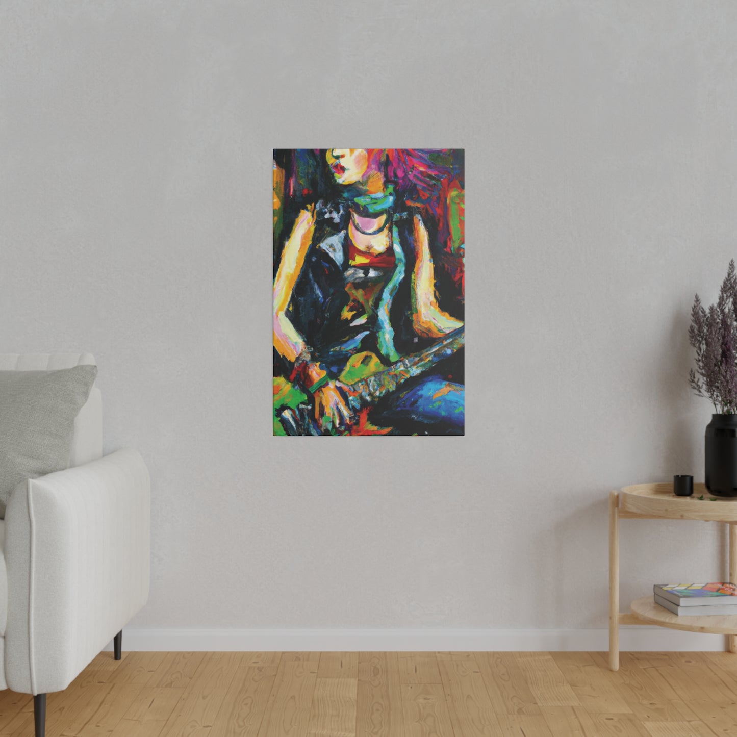 7187Z - Rockstar Oil Painting Style Print | Poster | Home Decor | Wall Art | Music Art | Canvas