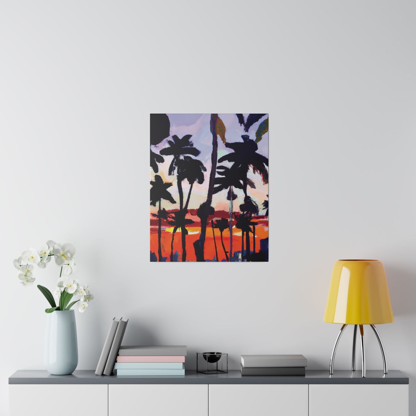 4161D - Miami Beach Sunset Painting Print | Miami | Beach | Sunset | Poster | Home Decor | Wall Art | Canvas