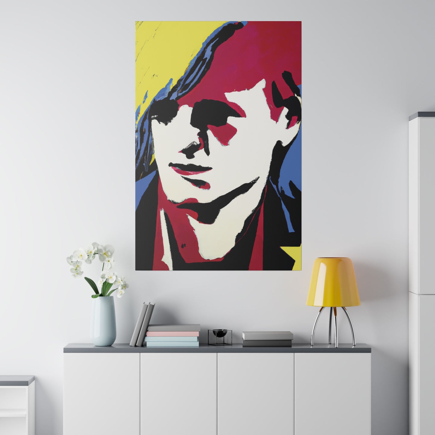 8246E - Rockstar Painting Print | Face | Abstract | Poster | Home Decor | Wall Art | Music Art | Canvas