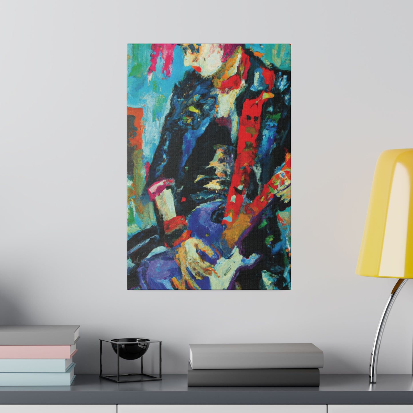 8275Z - Rockstar Oil Painting Style Print | Poster | Home Decor | Wall Art | Music Art | Canvas