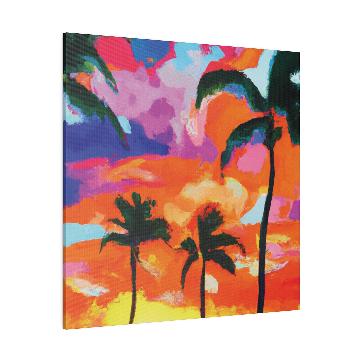 8579F - Miami Beach Sunset Painting Print | Miami | Beach | Sunset | Poster | Home Decor | Wall Art | Canvas