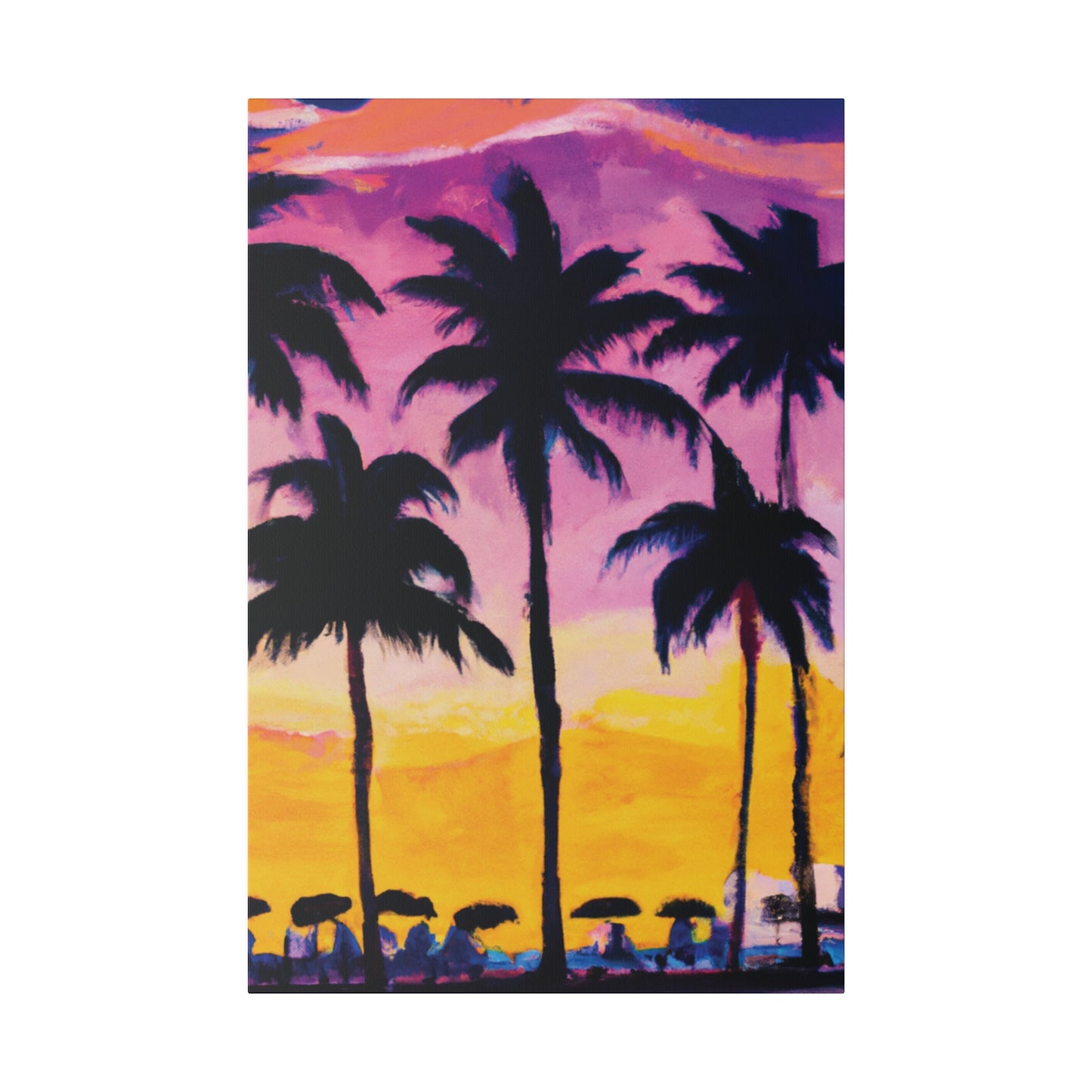 4102I - Miami Beach Sunset Painting Print | Miami | Beach | Sunset | Poster | Home Decor | Wall Art | Canvas