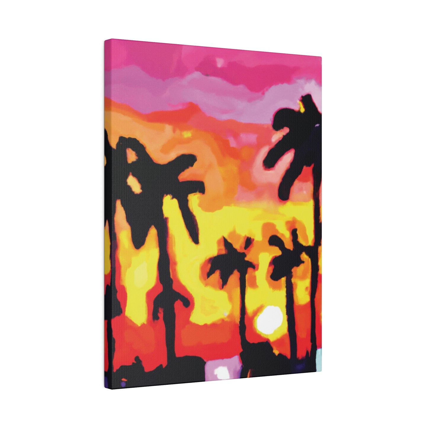 7893K - Miami Beach Sunset Painting Print | Miami | Beach | Sunset | Poster | Home Decor | Wall Art | Canvas