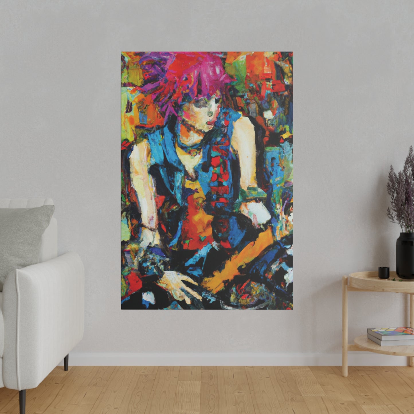 5373K - Rockstar Oil Painting Style Print | Poster | Home Decor | Wall Art | Music Art | Canvas