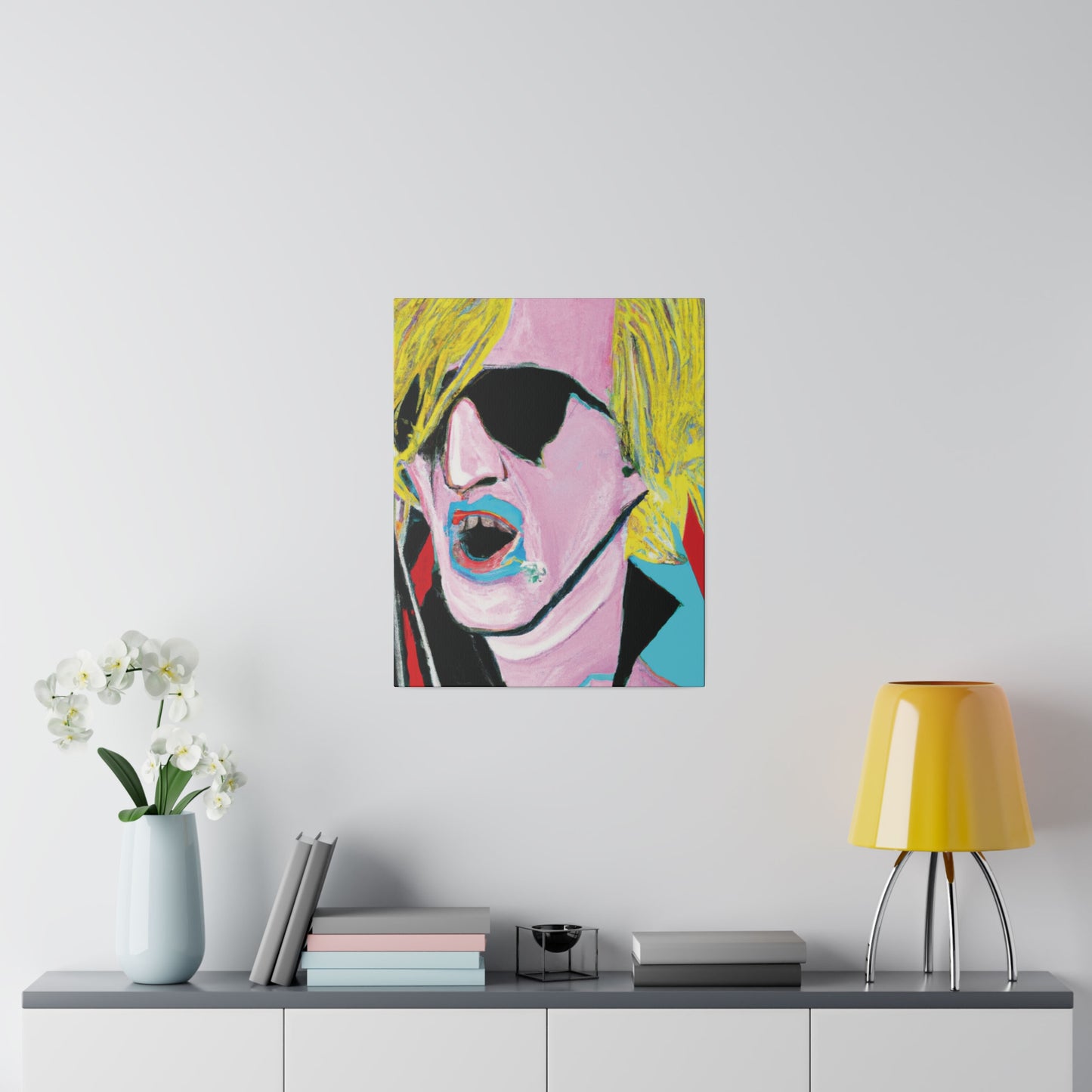 9118C - Rockstar Painting Print | Face | Abstract | Poster | Home Decor | Wall Art | Music Art | Canvas