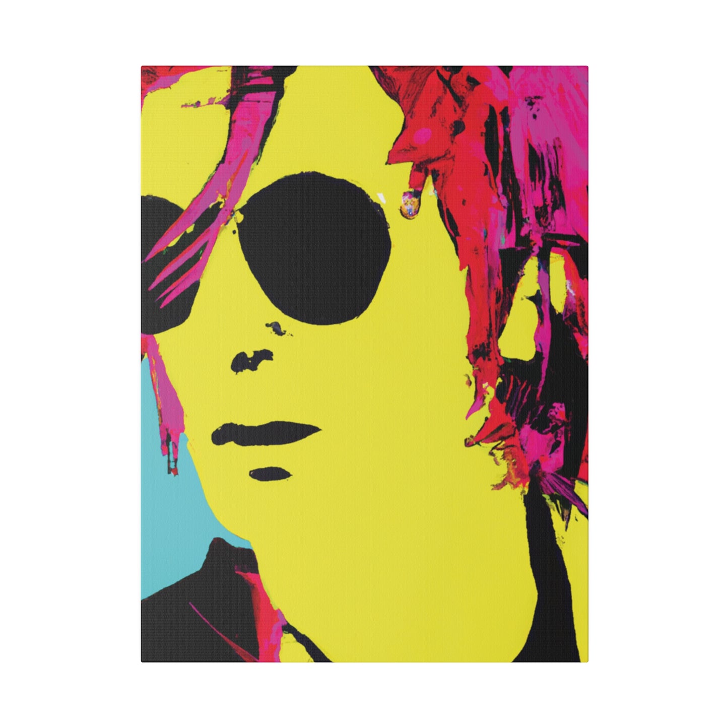 4543A - Rockstar Painting Print | Face | Abstract | Poster | Home Decor | Wall Art | Music Art | Canvas
