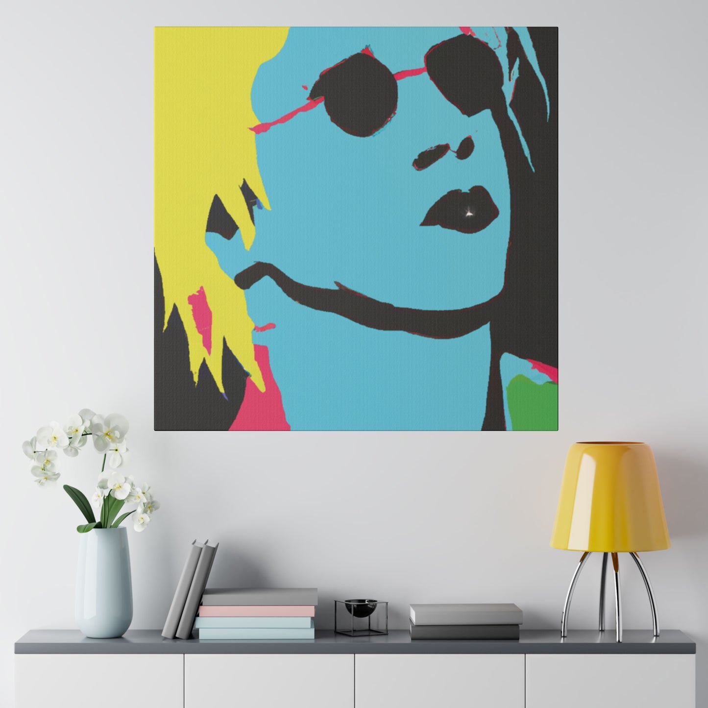 7179A - Rockstar Painting Print | Face | Abstract | Poster | Home Decor | Wall Art | Music Art | Canvas