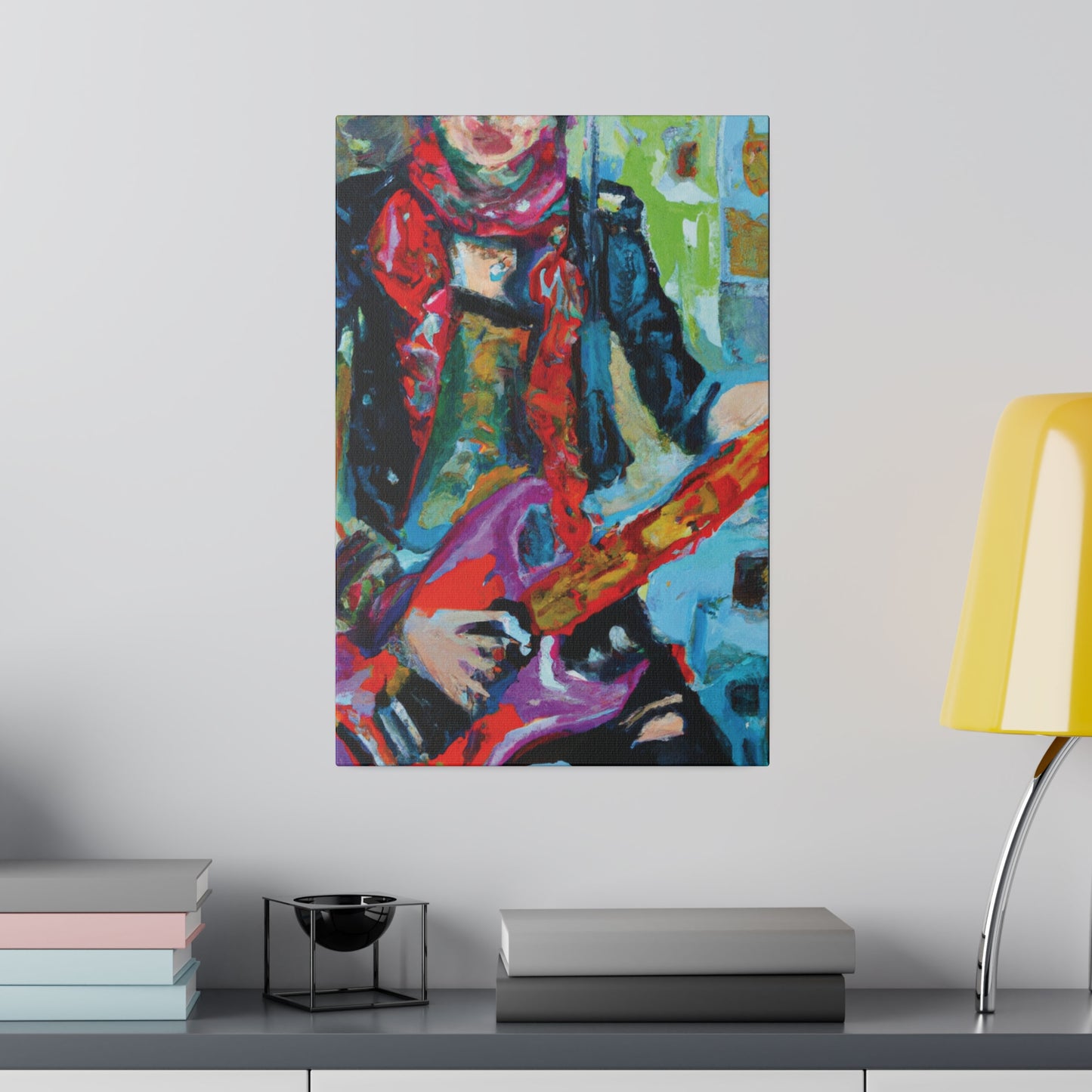 4286K - Rockstar Oil Painting Style Print | Poster | Home Decor | Wall Art | Music Art | Canvas