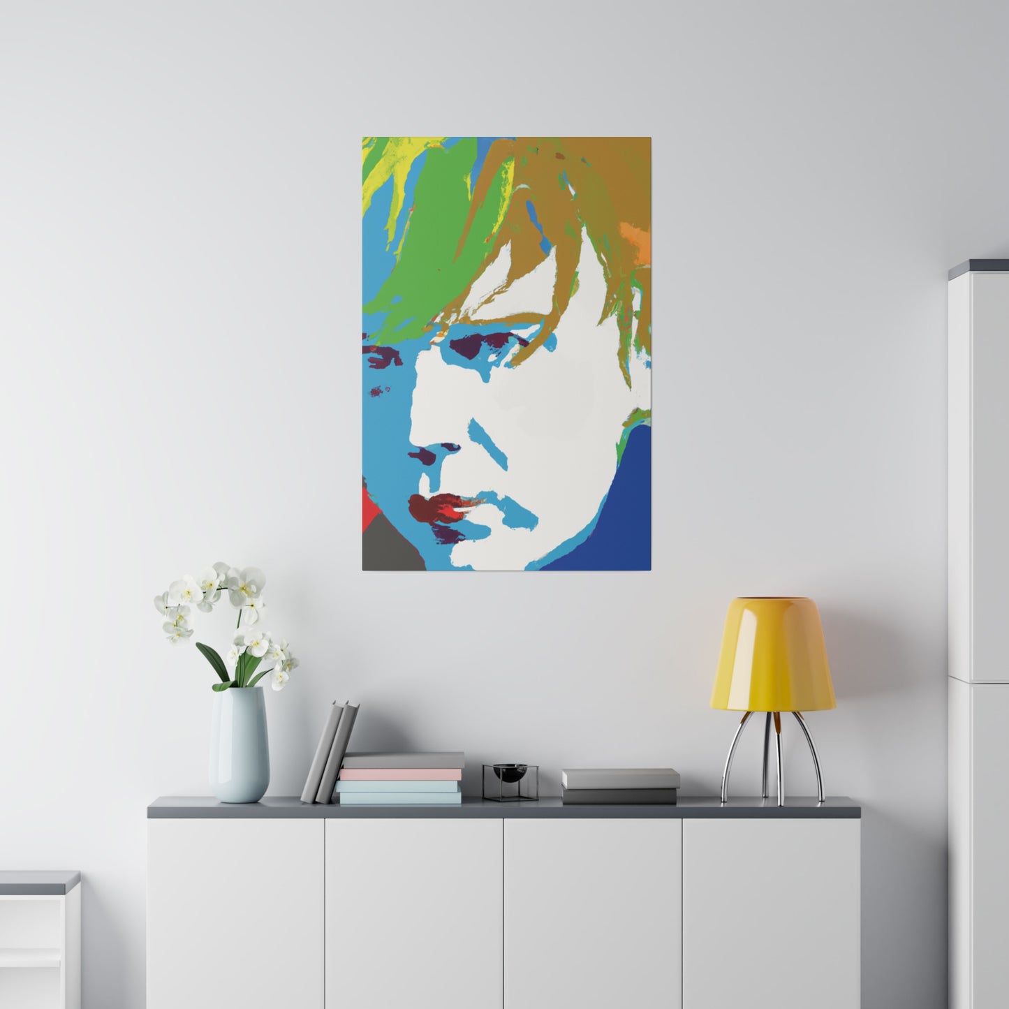 2179J - Rockstar Painting Print | Face | Abstract | Poster | Home Decor | Wall Art | Music Art | Canvas