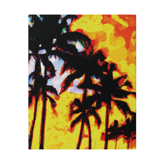 7248Q - Miami Beach Sunset Painting Print | Miami | Beach | Sunset | Poster | Home Decor | Wall Art | Canvas