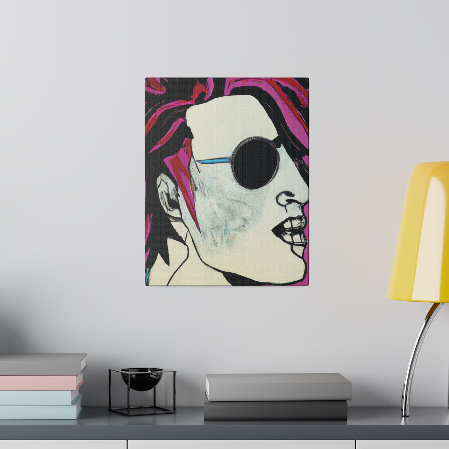 8159X - Rockstar Painting Print | Face | Abstract | Poster | Home Decor | Wall Art | Music Art | Canvas