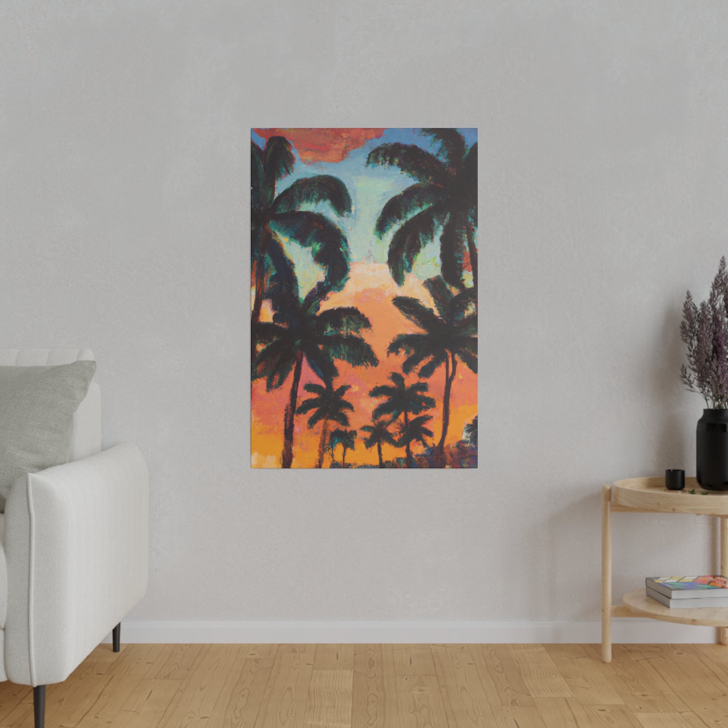 2854A - Miami Beach Sunset Painting Print | Miami | Beach | Sunset | Poster | Home Decor | Wall Art | Canvas