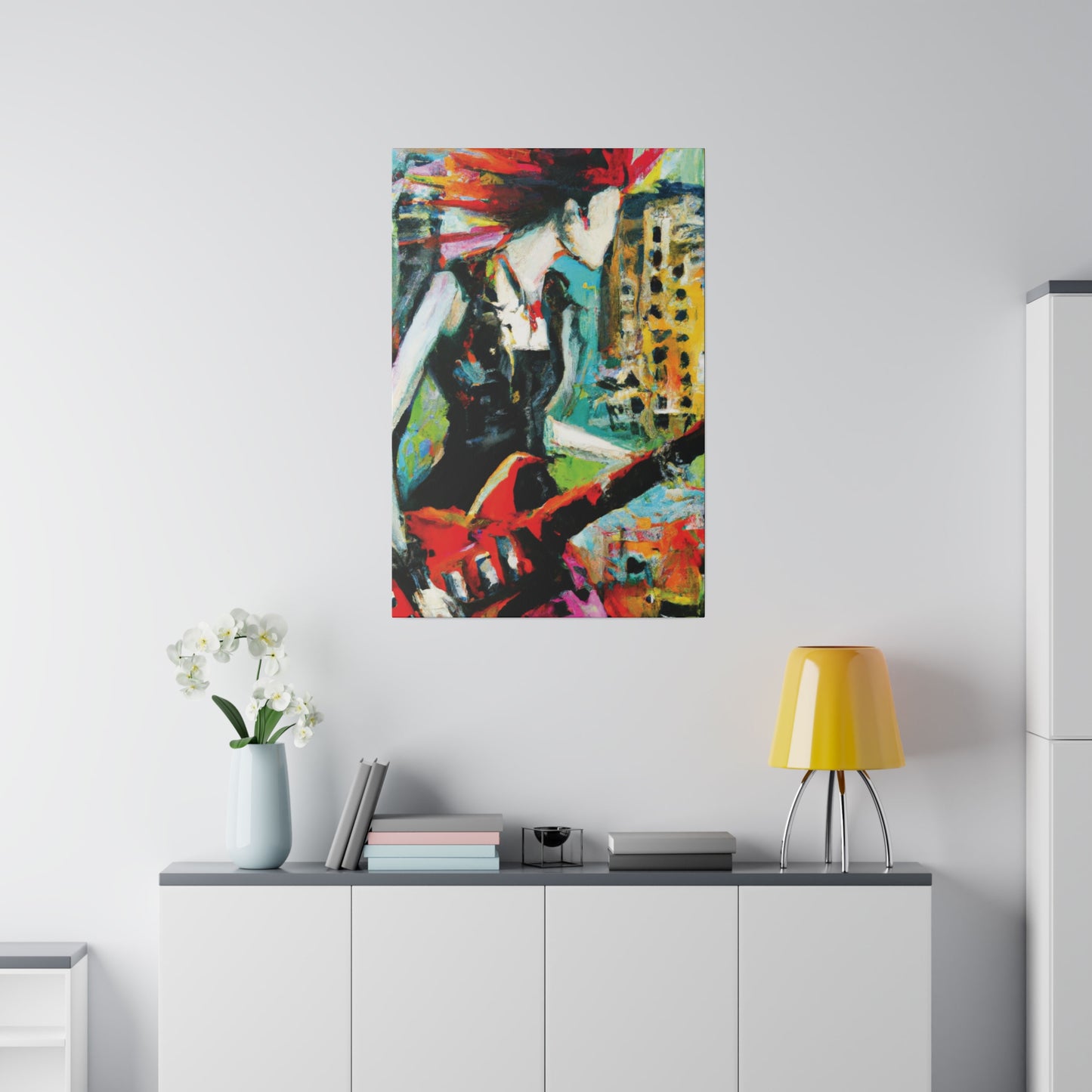 3226O - Rockstar Oil Painting Style Print | Poster | Home Decor | Wall Art | Music Art | Canvas