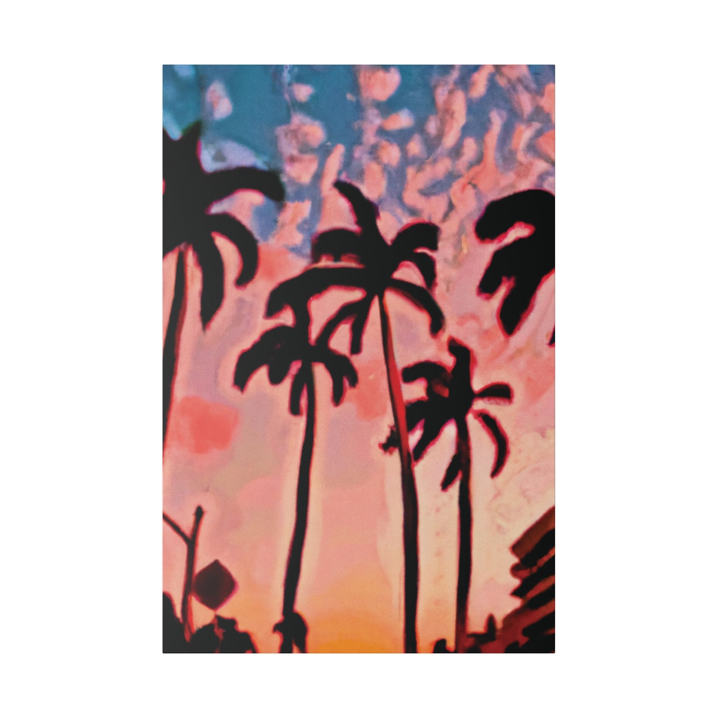 3784J - Miami Beach Sunset Painting Print | Miami | Beach | Sunset | Poster | Home Decor | Wall Art | Canvas