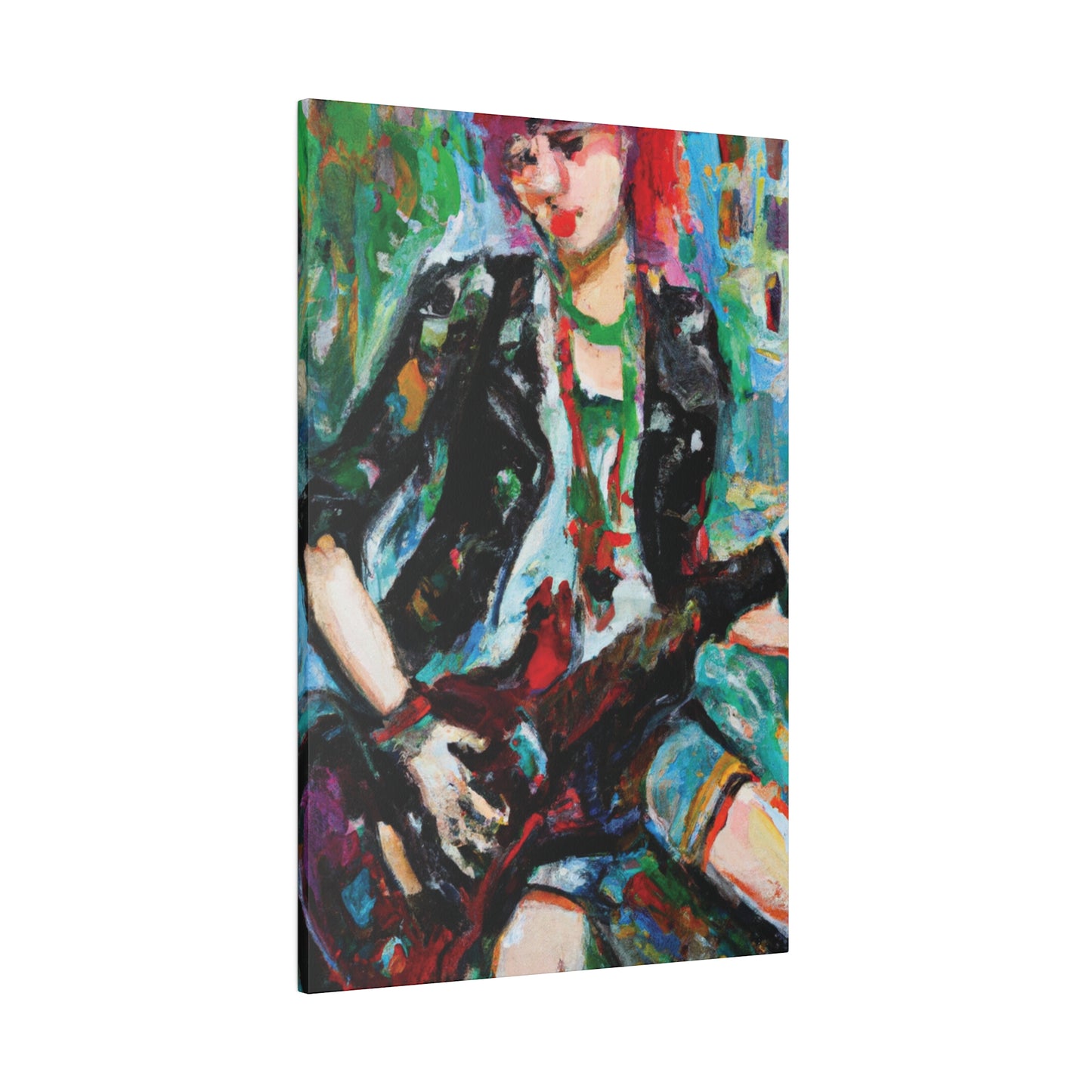 6789Z - Rockstar Oil Painting Style Print | Poster | Home Decor | Wall Art | Music Art | Canvas