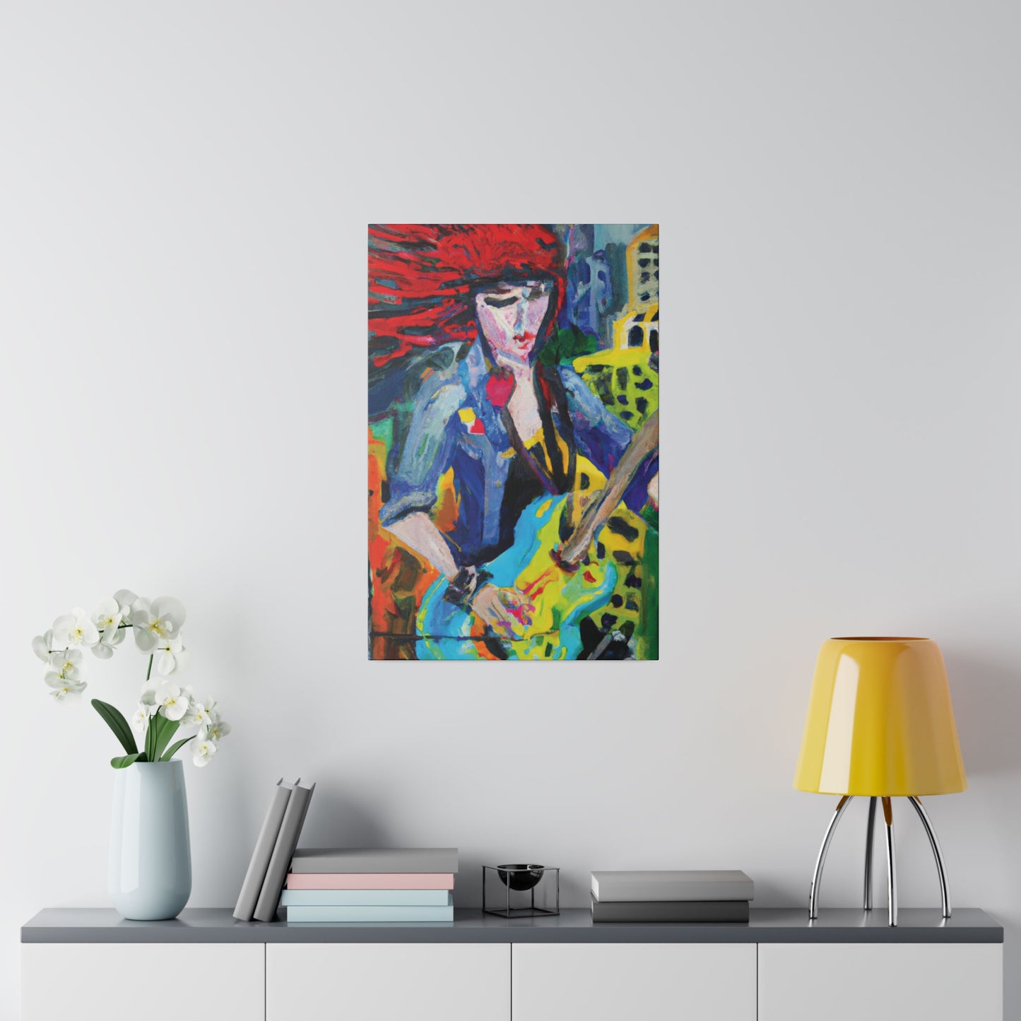 5084Q - Rockstar Oil Painting Style Print | Poster | Home Decor | Wall Art | Music Art | Canvas