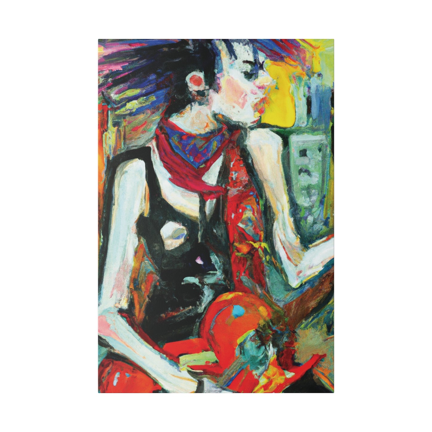 8733Q - Rockstar Oil Painting Style Print | Poster | Home Decor | Wall Art | Music Art | Canvas