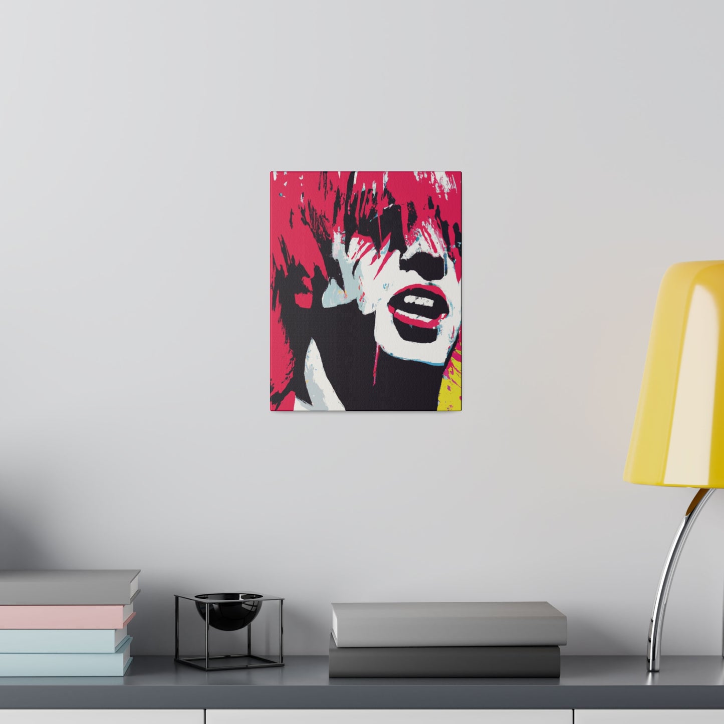 8269P - Rockstar Painting Print | Face | Abstract | Poster | Home Decor | Wall Art | Music Art | Canvas