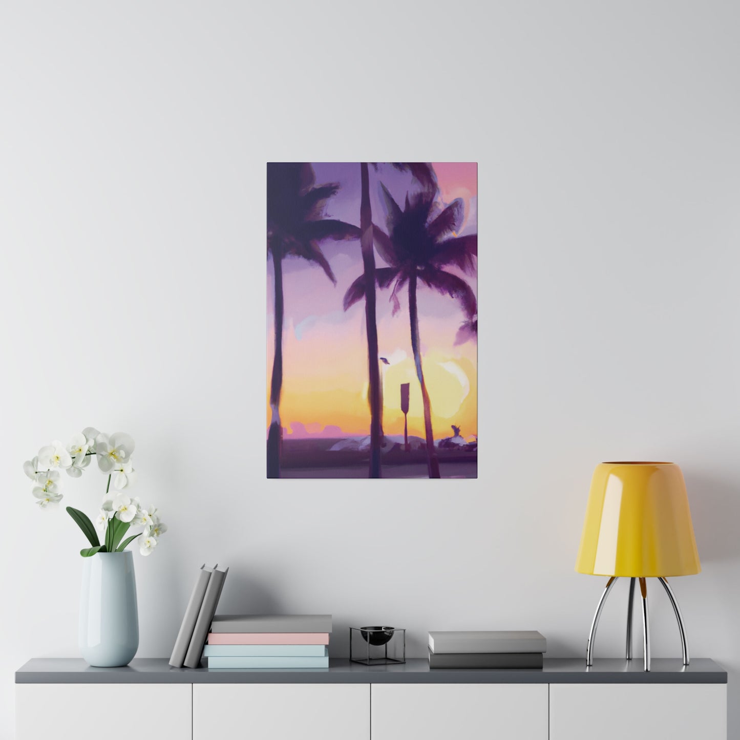 6137G - Miami Beach Sunset Painting Print | Miami | Beach | Sunset | Poster | Home Decor | Wall Art | Canvas