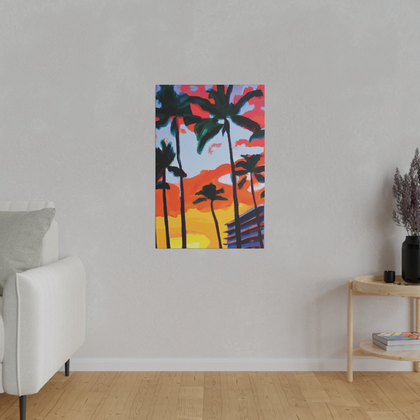 2741Q - Miami Beach Sunset Painting Print | Miami | Beach | Sunset | Poster | Home Decor | Wall Art | Canvas