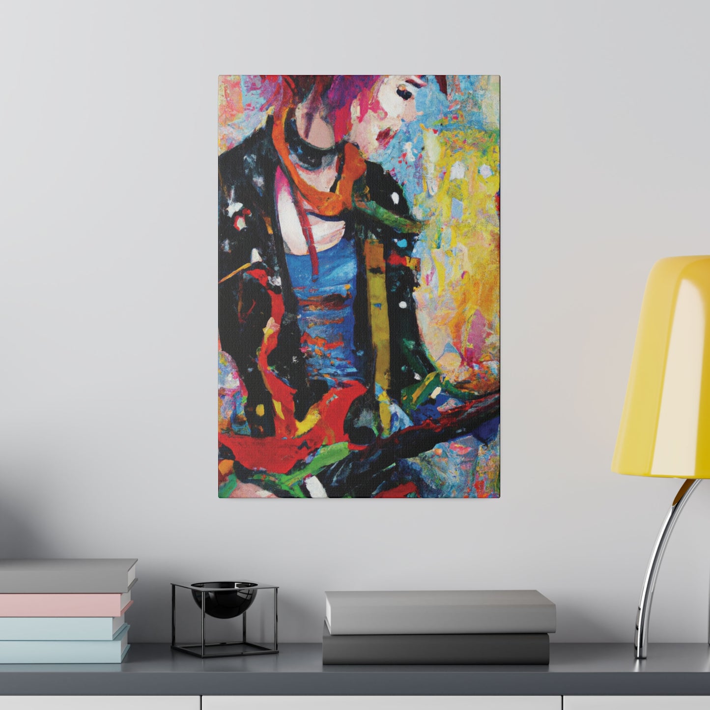 3151J - Rockstar Oil Painting Style Print | Poster | Home Decor | Wall Art | Music Art | Canvas