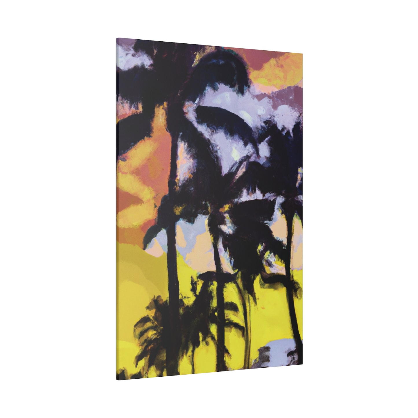 3753W - Miami Beach Sunset Painting Print | Miami | Beach | Sunset | Poster | Home Decor | Wall Art | Canvas