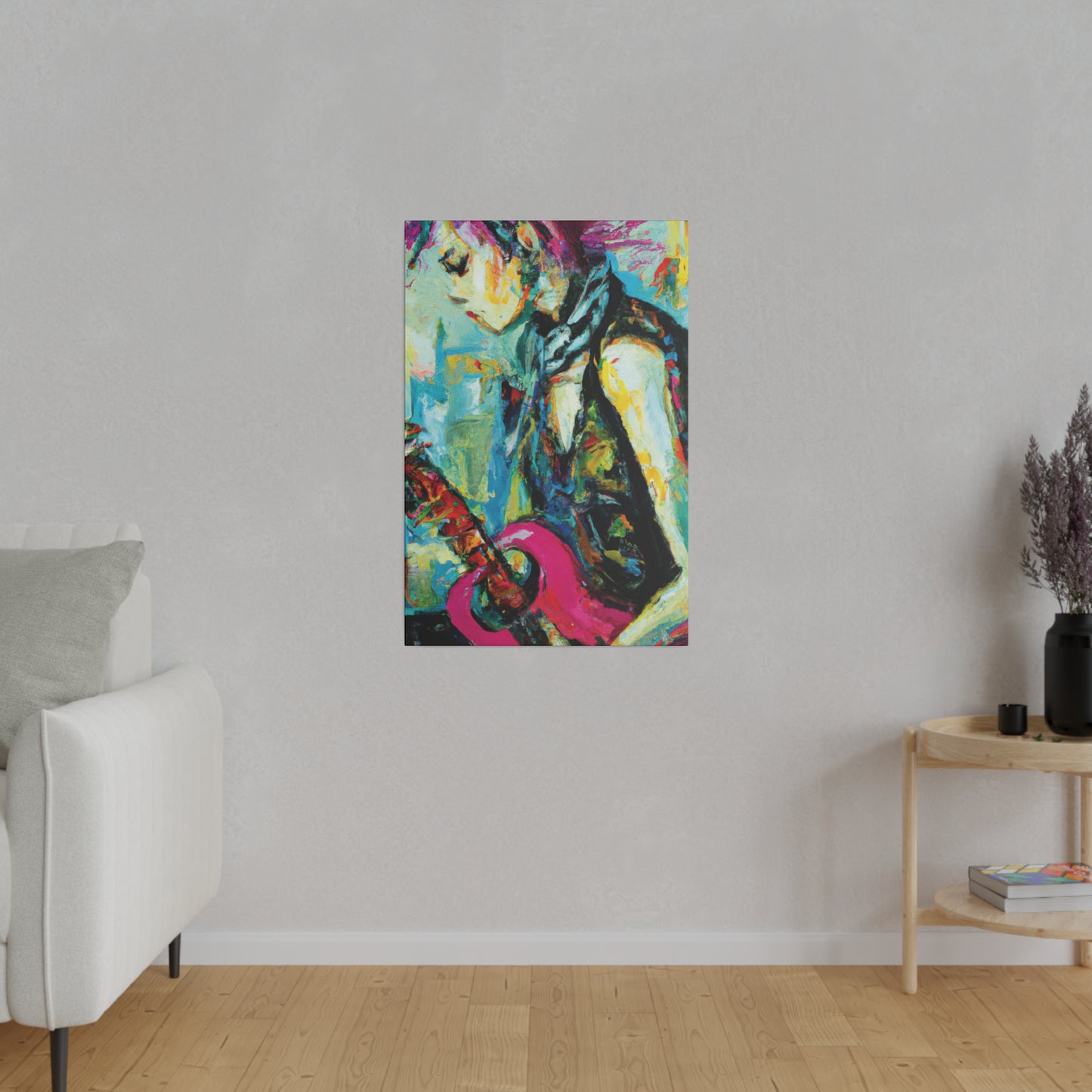 4727S - Rockstar Oil Painting Style Print | Poster | Home Decor | Wall Art | Music Art | Canvas